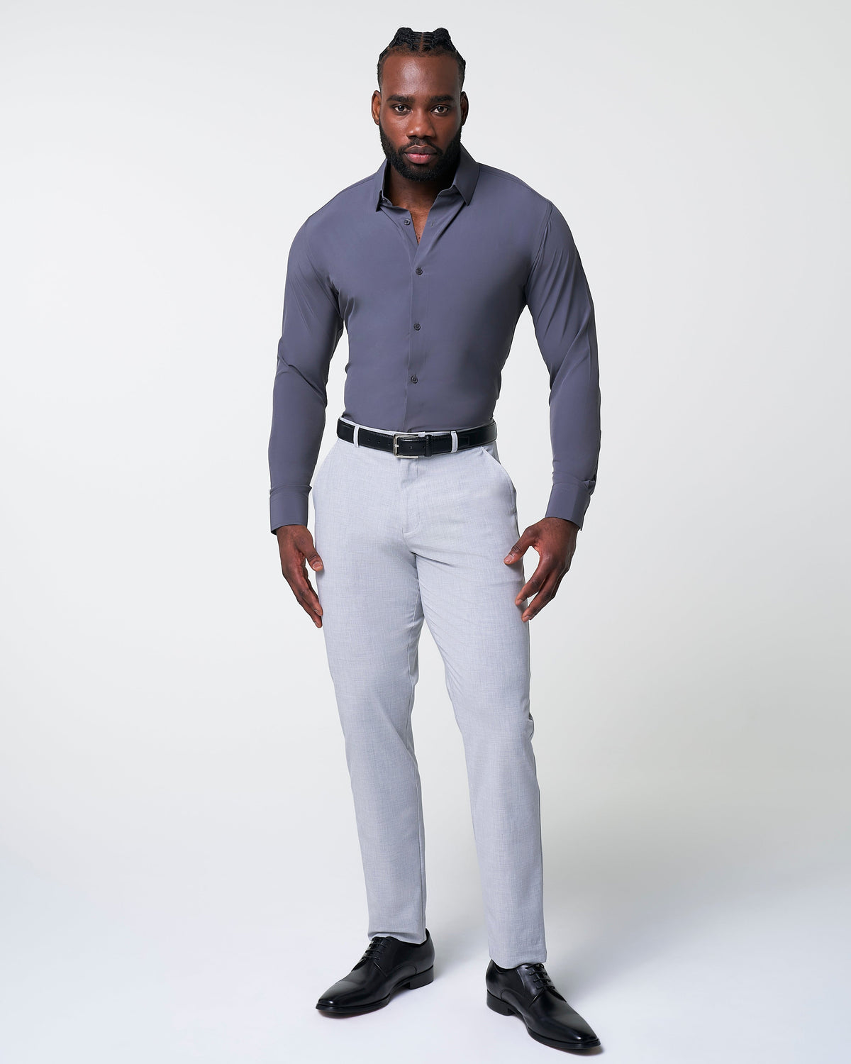 "The Ashen" Solid Dark Grey | State & Liberty Dress Shirts