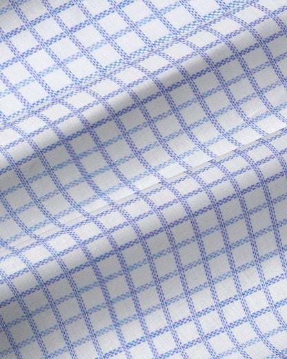 "The Baxter" Blue Mini Line Patterned Windowpane | State & Liberty Dress Shirts