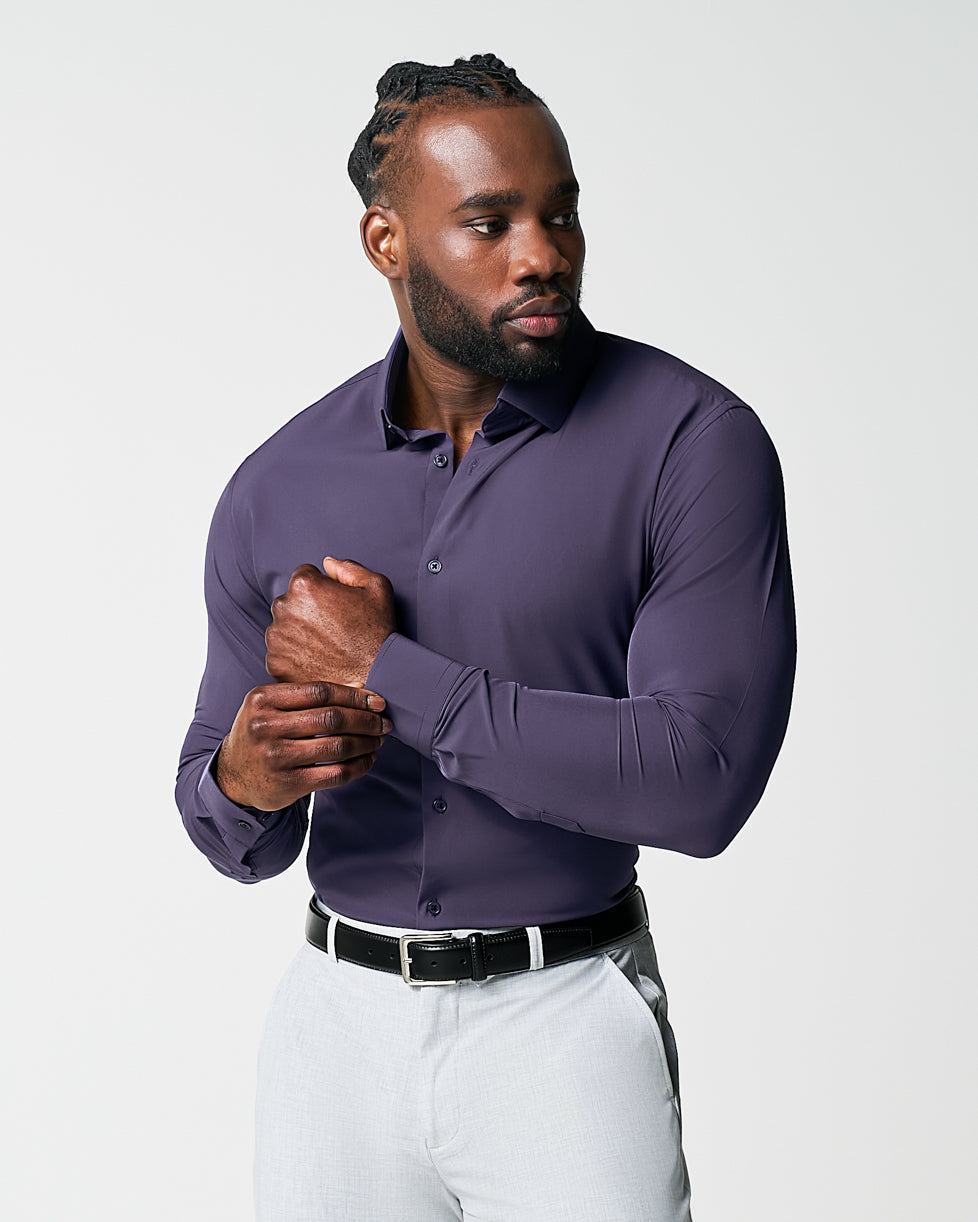 "The Hawkeye" Solid Plum | State & Liberty Dress Shirts