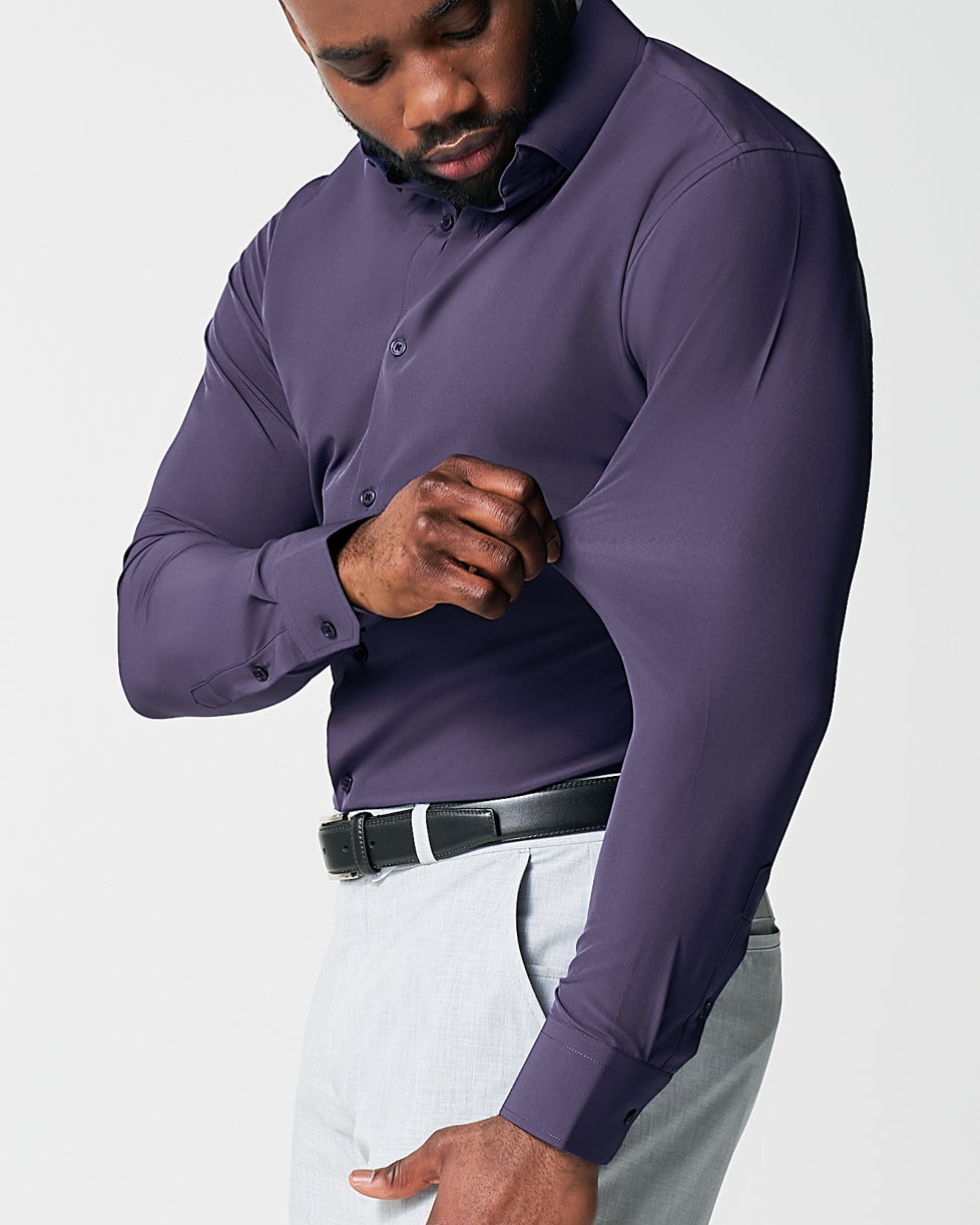 "The Hawkeye" Solid Plum | State & Liberty Dress Shirts