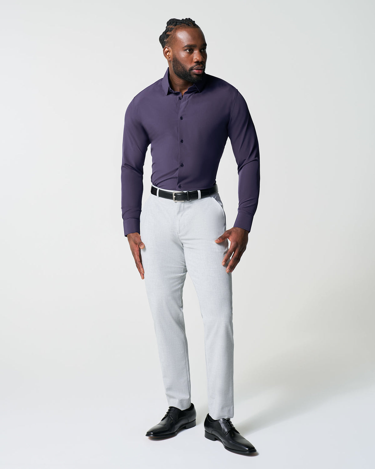 "The Hawkeye" Solid Plum | State & Liberty Dress Shirts