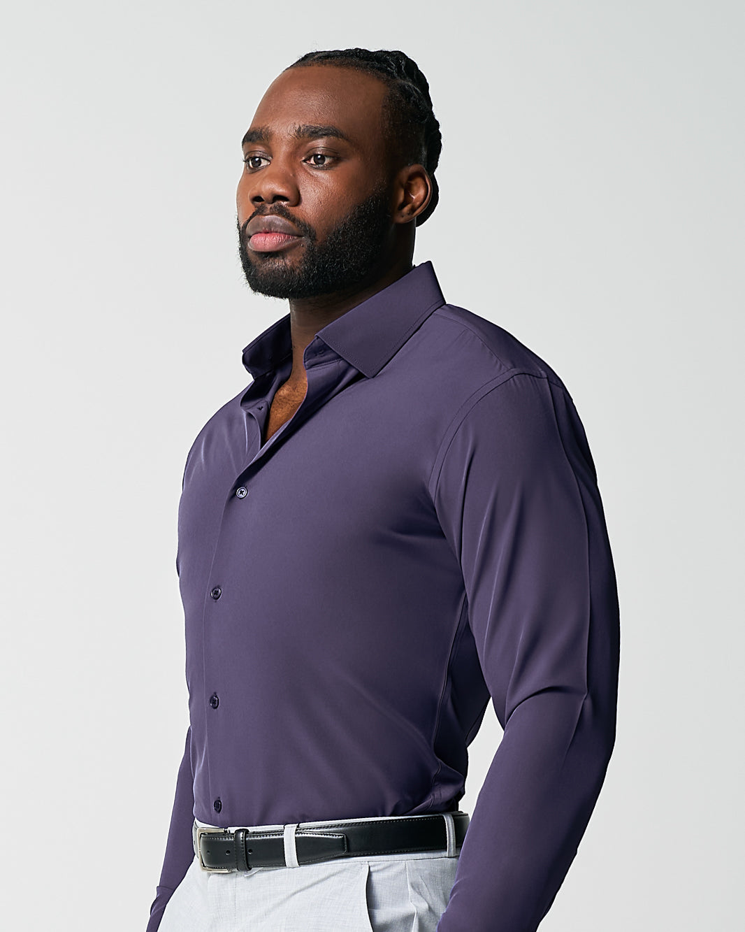 "The Hawkeye" Solid Plum | State & Liberty Dress Shirts
