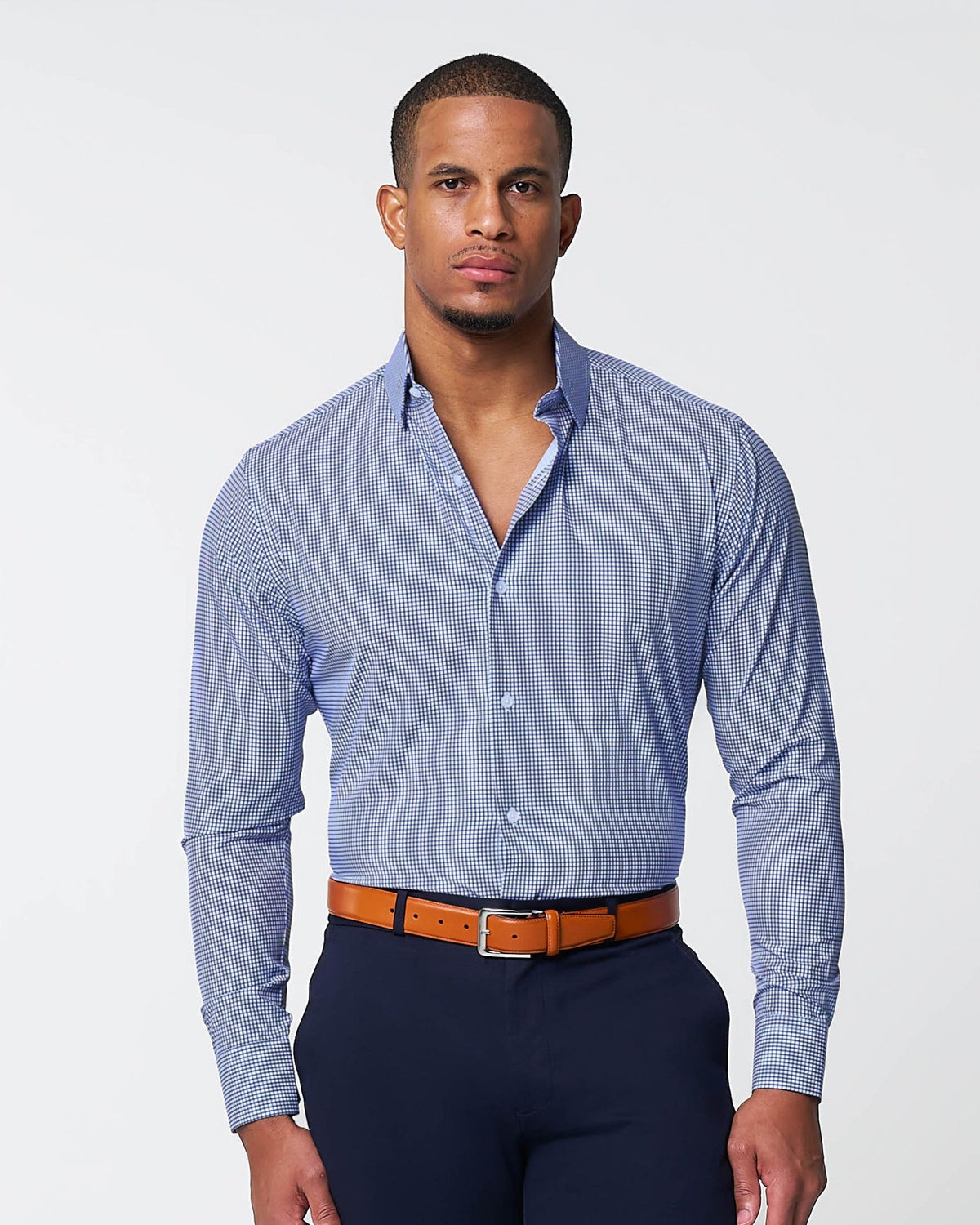 "The Wyndham" Royal Blue & White Square | State & Liberty Dress Shirts