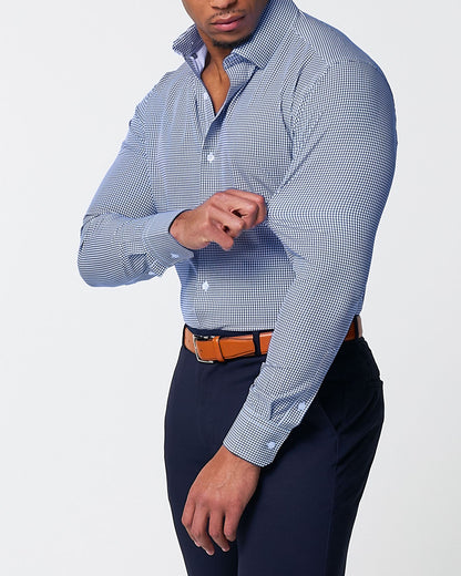 "The Wyndham" Royal Blue & White Square | State & Liberty Dress Shirts