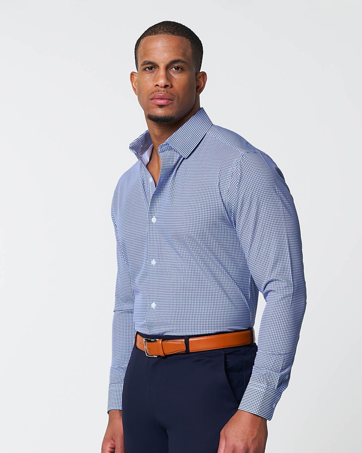 "The Wyndham" Royal Blue & White Square | State & Liberty Dress Shirts
