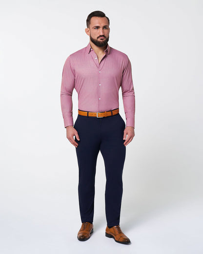 "The Ozzie" Crimson & White Mini Pattern | State & Liberty Dress Shirts