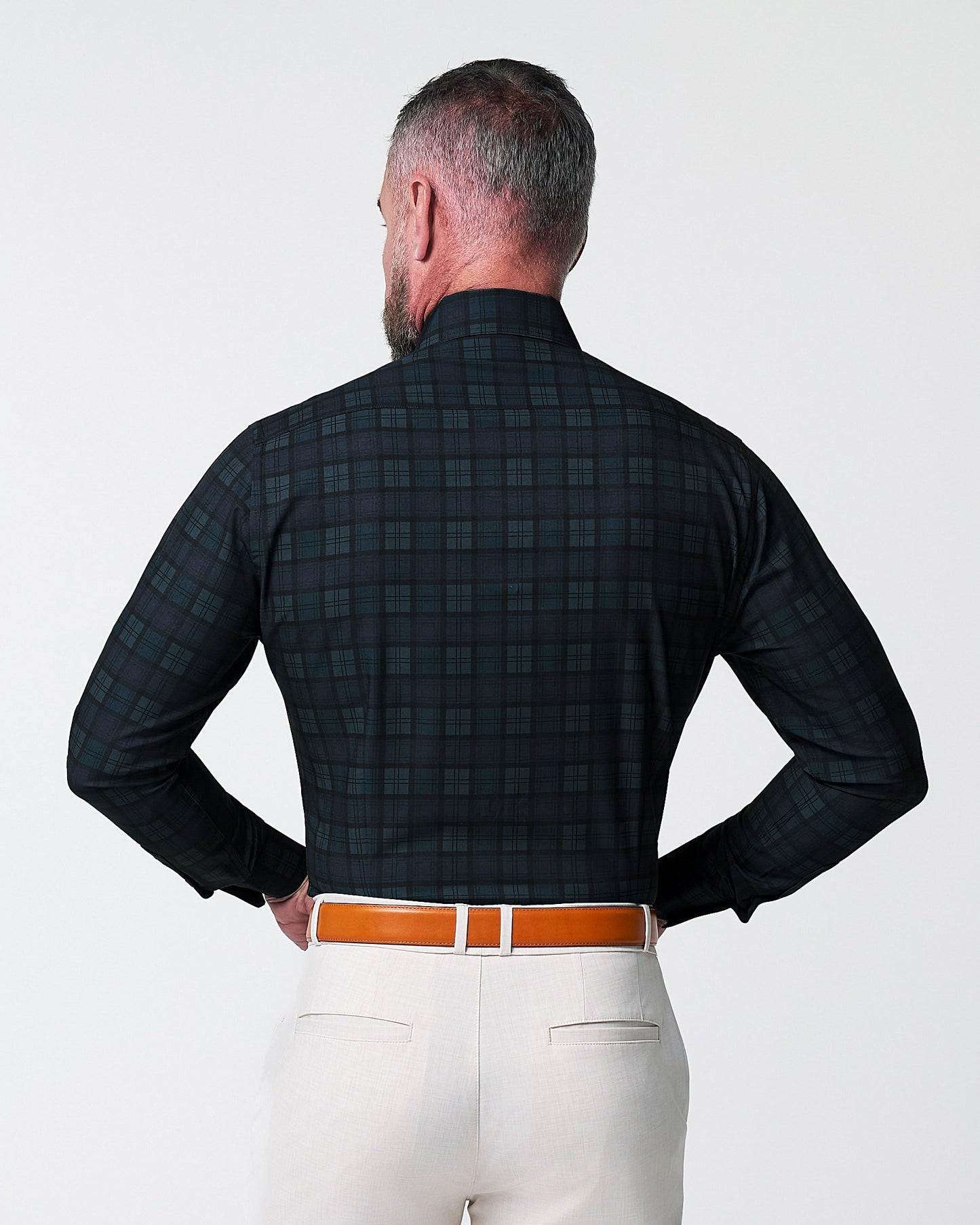 "The York" Navy, Black & Olive Plaid | State & Liberty Dress Shirts