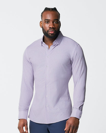 "The Arlo" Lavender Double Check | State & Liberty Dress Shirts