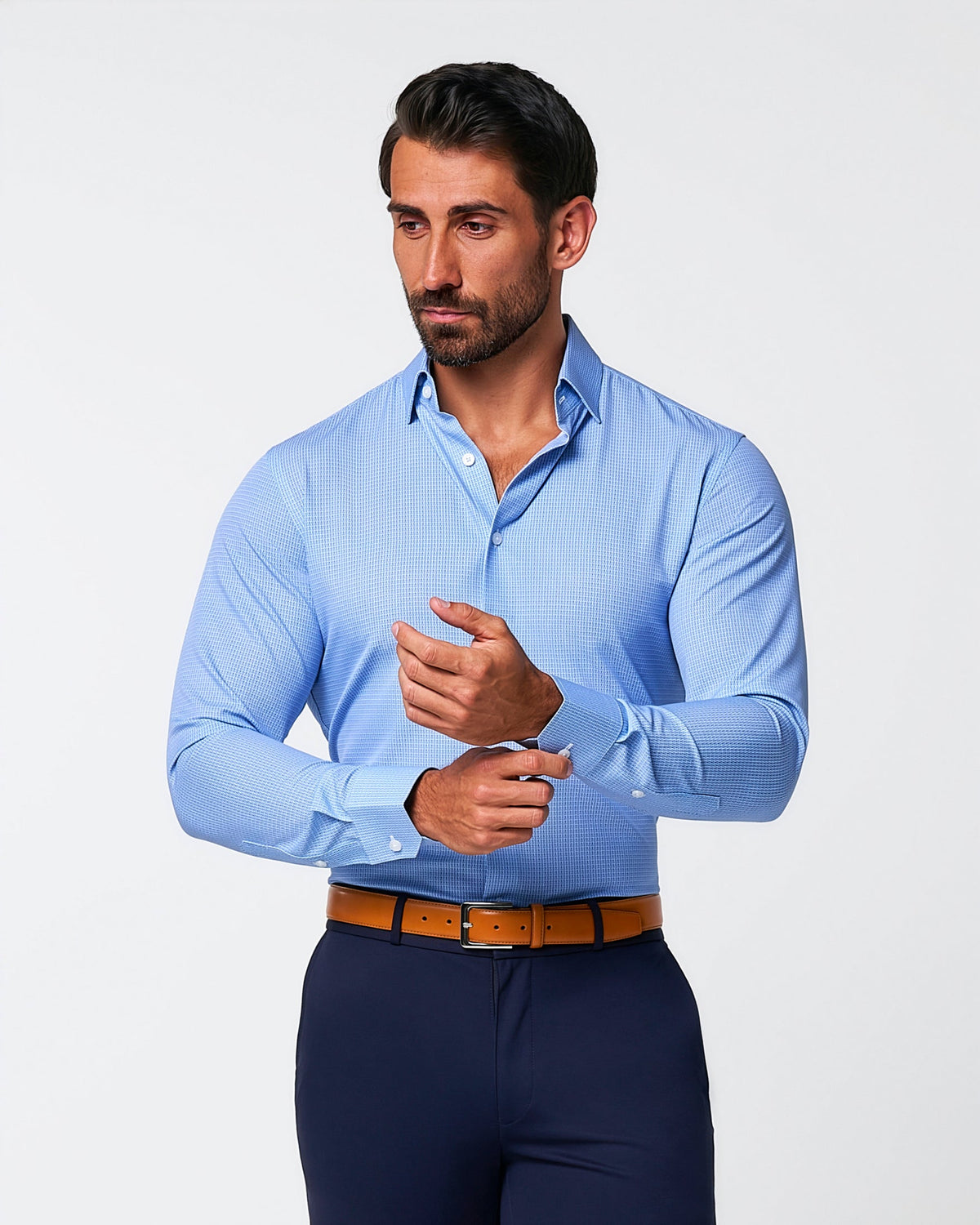 "The Niko" Blue Mini Lock | State & Liberty Dress Shirts
