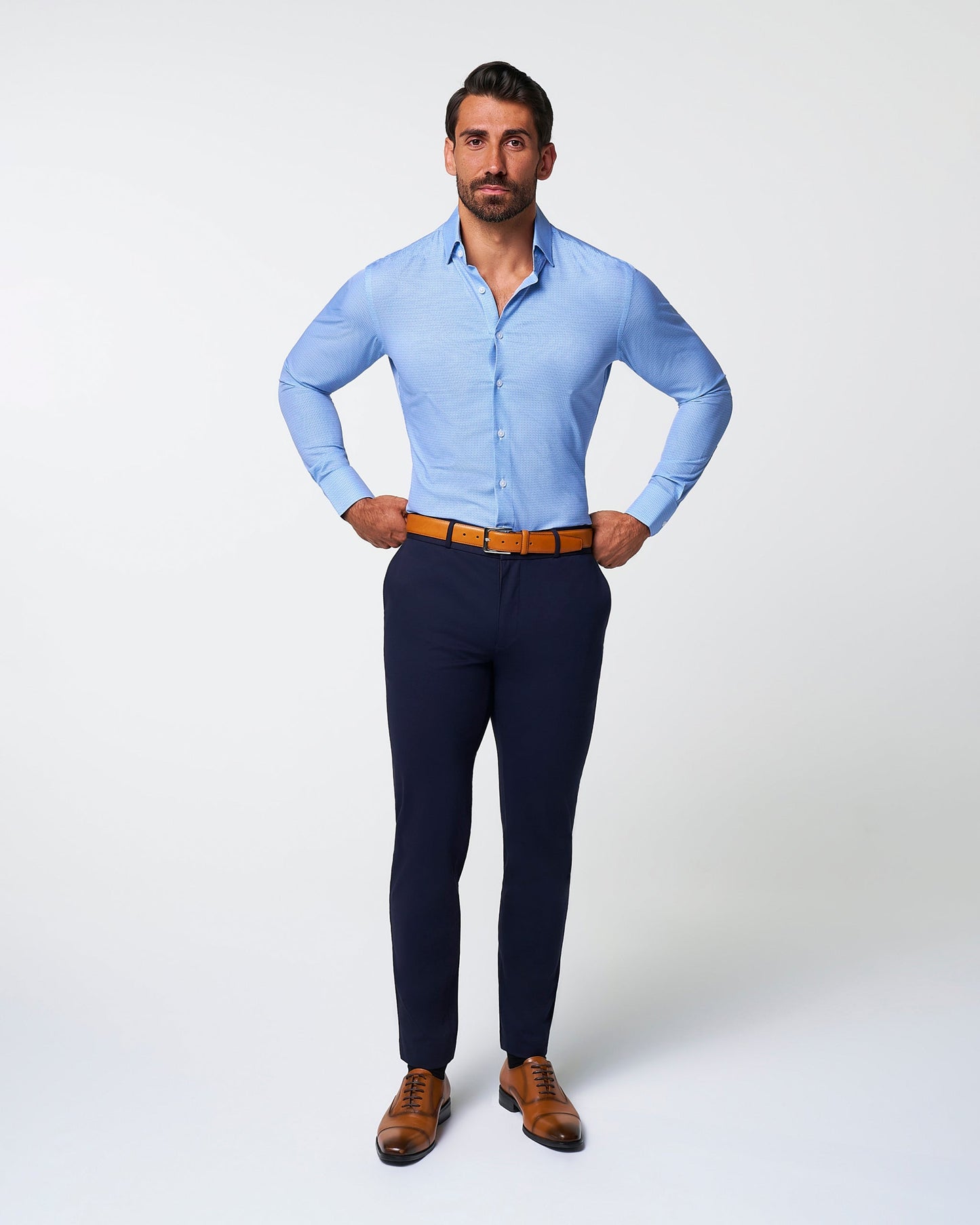 "The Niko" Blue Mini Lock | State & Liberty Dress Shirts