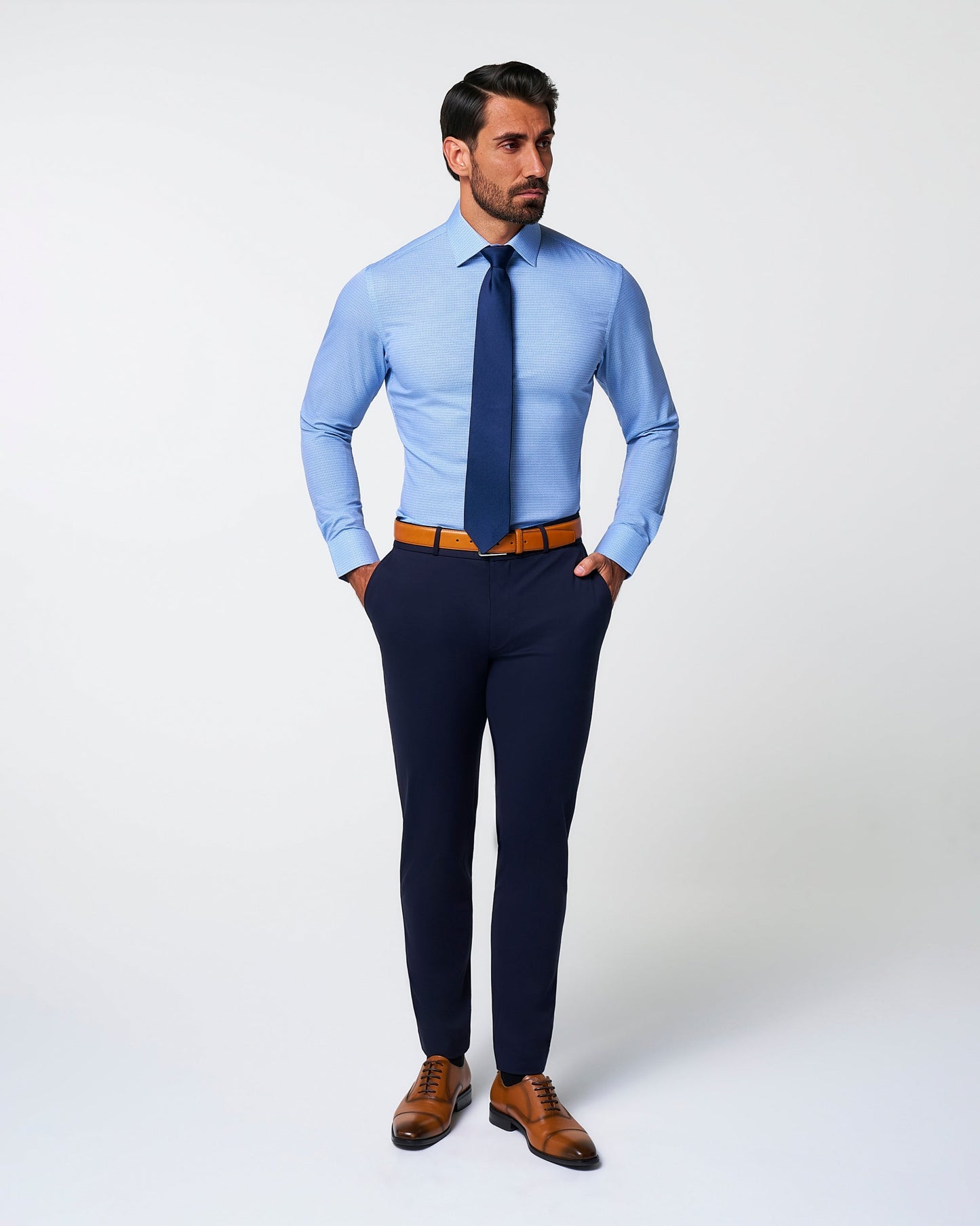 "The Niko" Blue Mini Lock | State & Liberty Dress Shirts