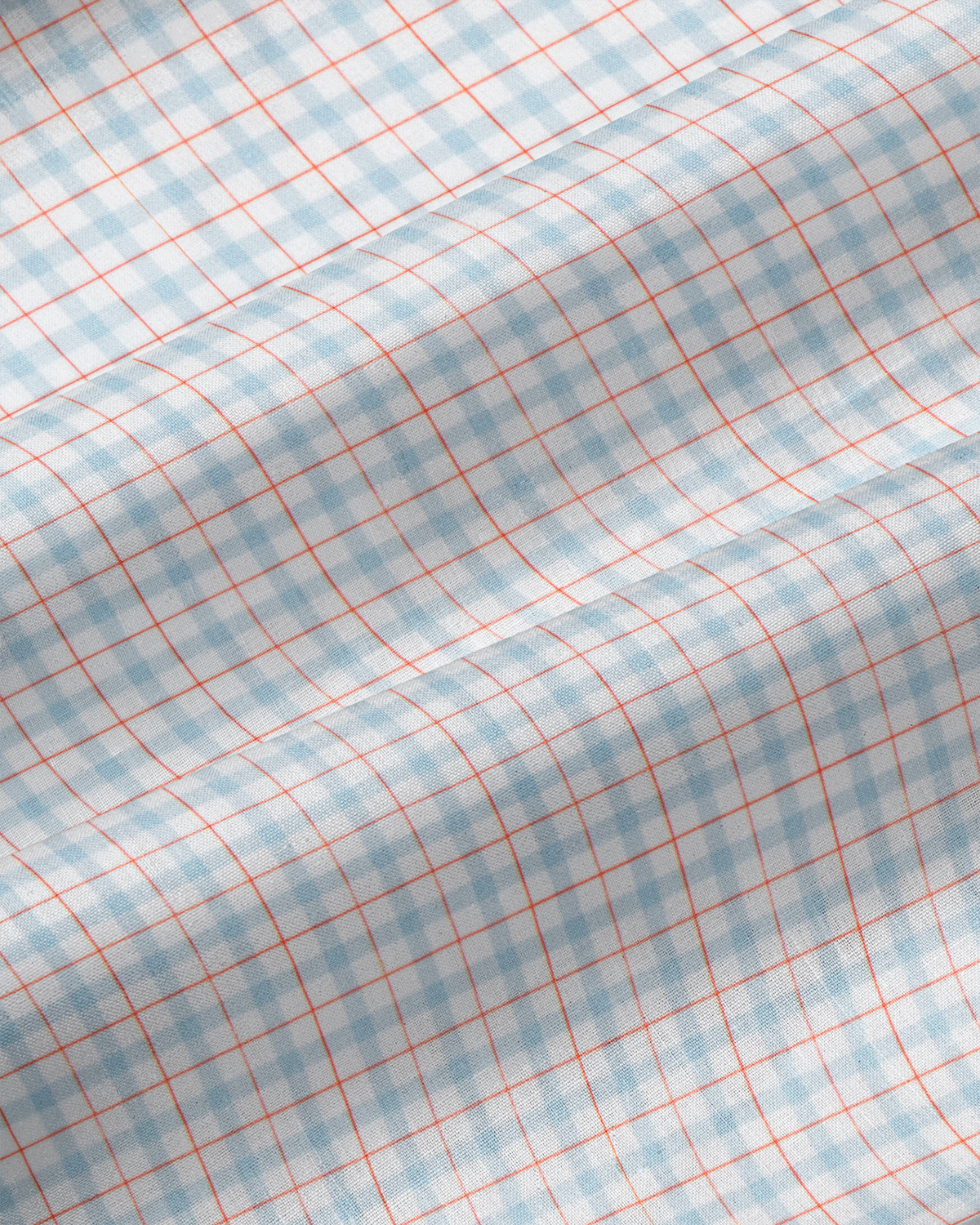 "The Dimitri" Blue Plaid With Orange Windowpane | State & Liberty Dress Shirts