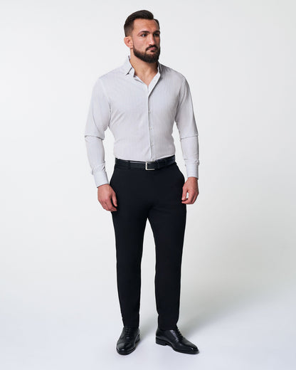 "The Wylder" Charcoal Chalked Pinstripe | State & Liberty Dress Shirts
