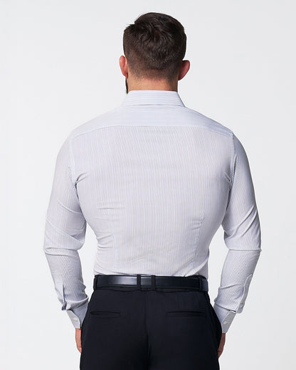 "The Wylder" Charcoal Chalked Pinstripe | State & Liberty Dress Shirts