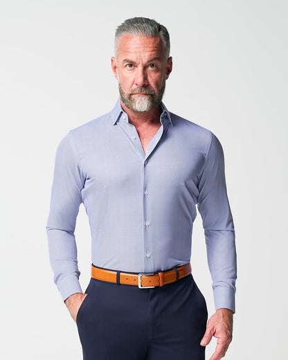 "The Charles" Navy Diamond Dress Shirt | State & Liberty Dress Shirts