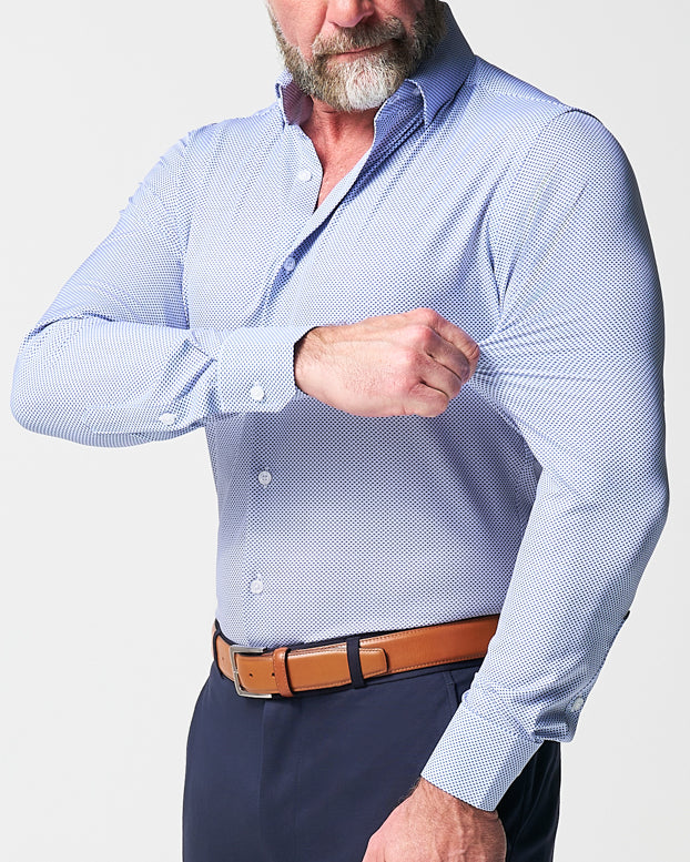 "The Charles" Navy Diamond Dress Shirt | State & Liberty Dress Shirts