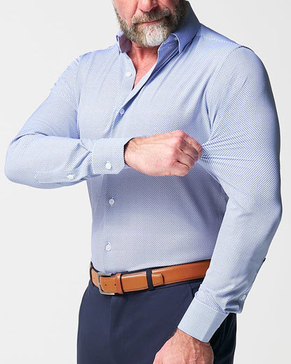 "The Charles" Navy Diamond Dress Shirt | State & Liberty Dress Shirts