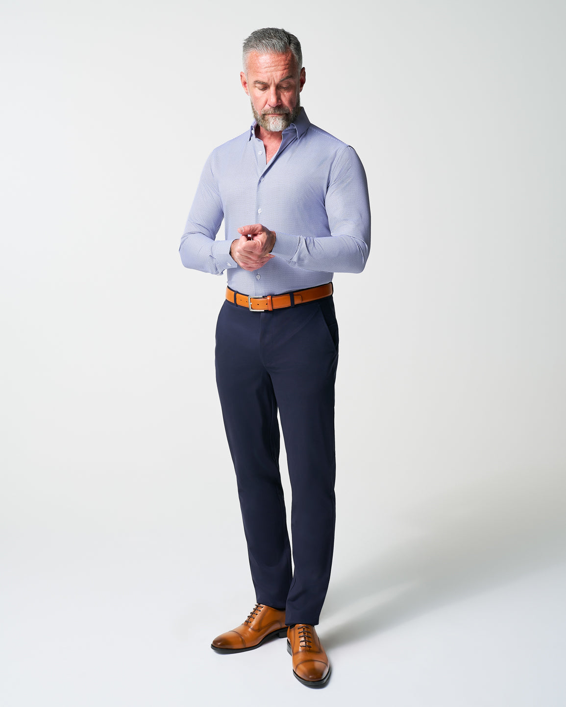 "The Charles" Navy Diamond Dress Shirt | State & Liberty Dress Shirts