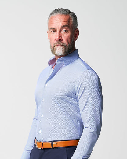 "The Charles" Navy Diamond Dress Shirt | State & Liberty Dress Shirts