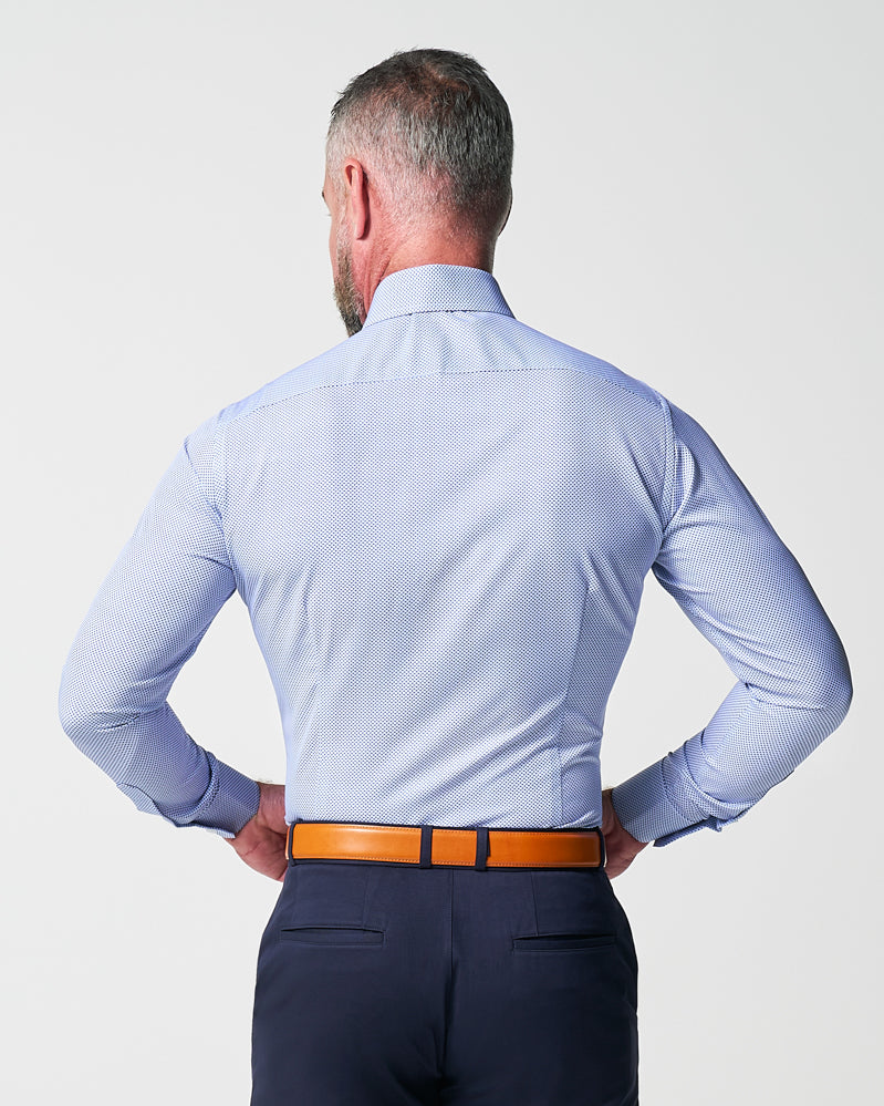 "The Charles" Navy Diamond Dress Shirt | State & Liberty Dress Shirts