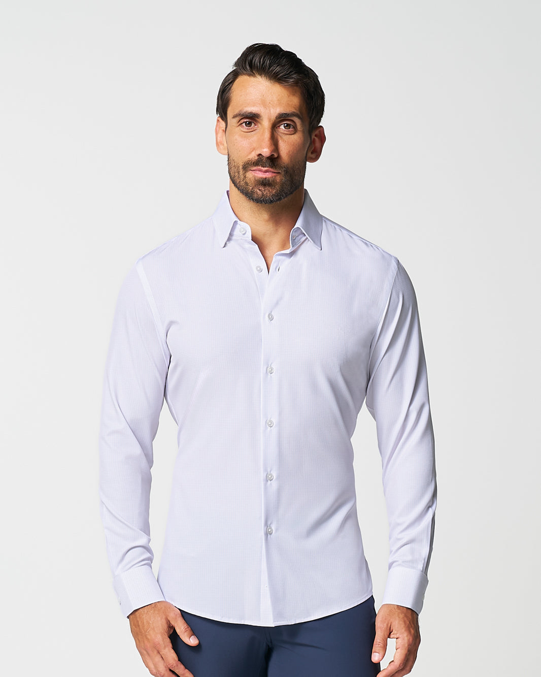 "The Brady" Light Pink & Light Blue Mini Check | State & Liberty Dress Shirts