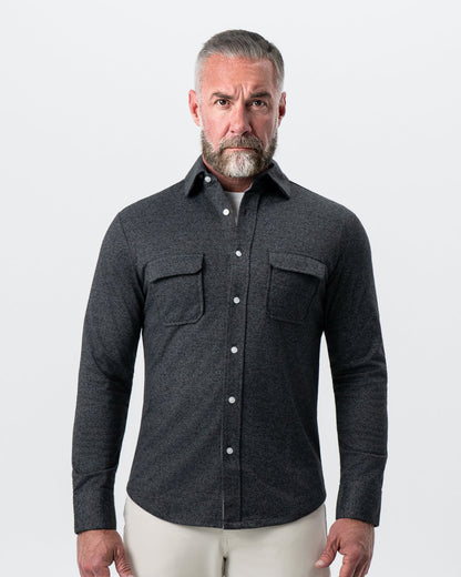 Patch Pocket Button Down - Charcoal | State & Liberty Dress Shirts