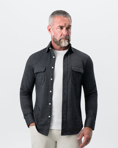 Patch Pocket Button Down - Charcoal | State & Liberty Dress Shirts