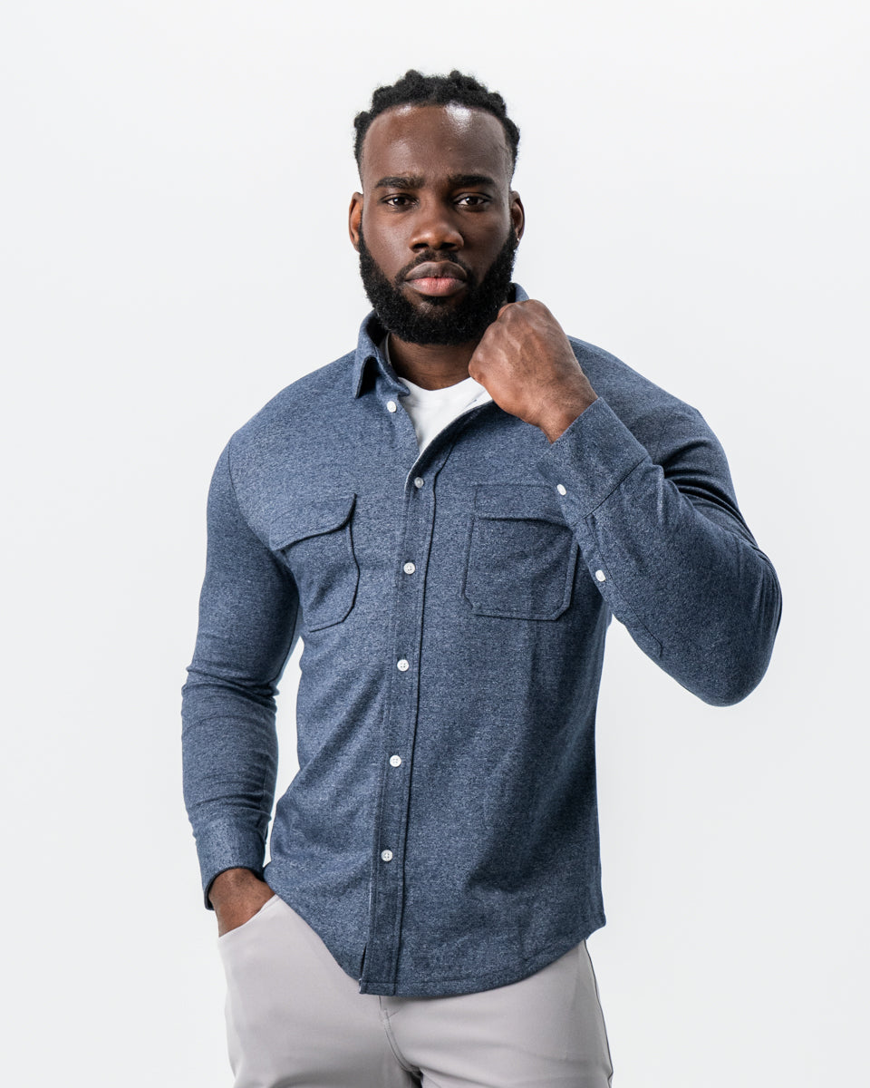Patch Pocket Button Down - Navy | State & Liberty Dress Shirts