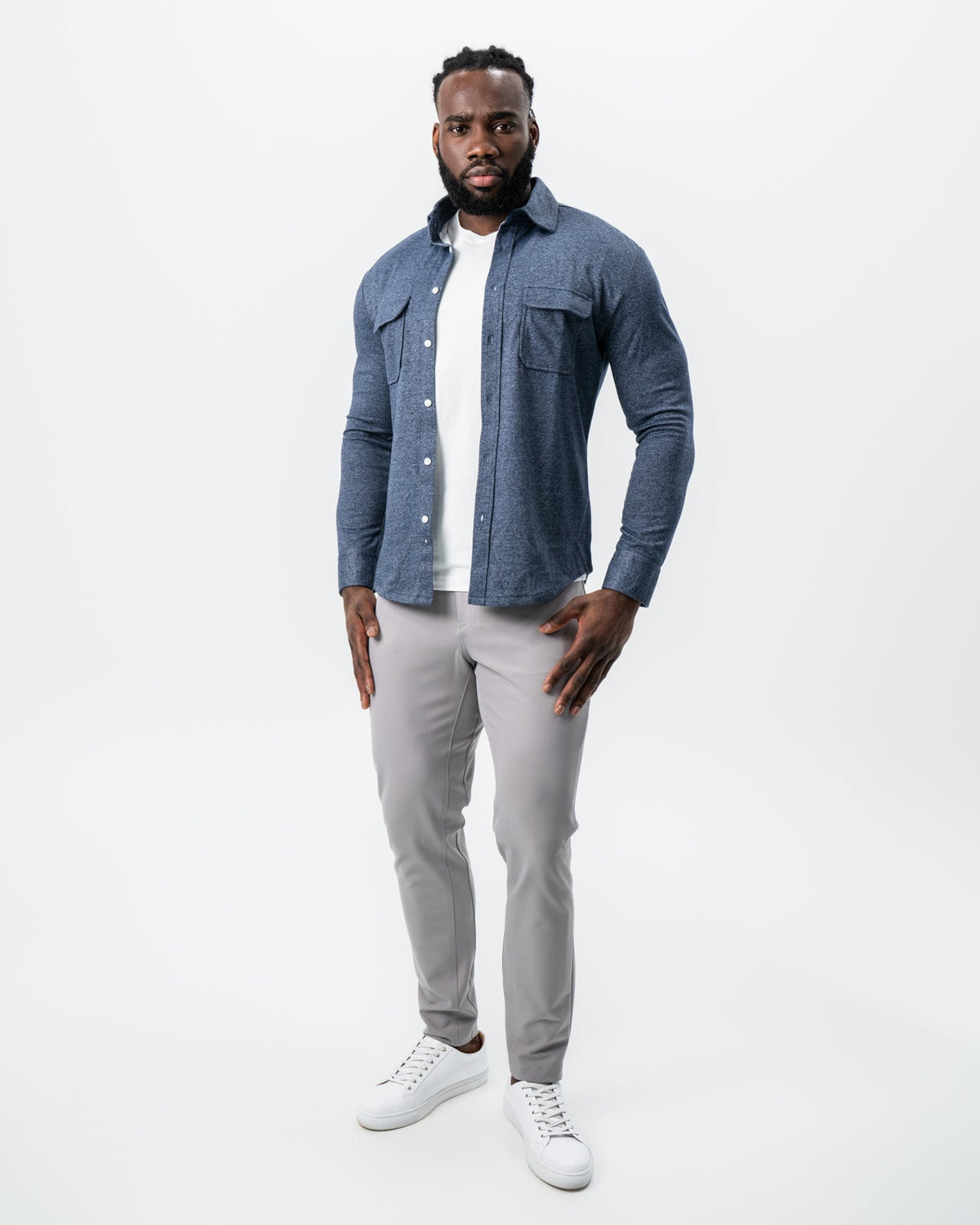 Patch Pocket Button Down - Navy | State & Liberty Dress Shirts