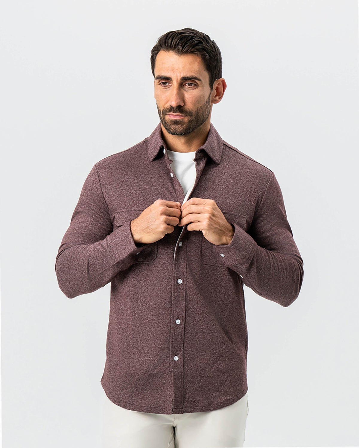 Patch Pocket Button Down - Brown | State & Liberty Dress Shirts