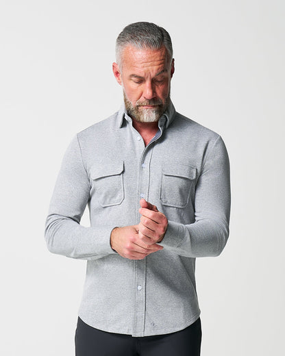 Patch Pocket Button Down - Light Grey | State & Liberty Dress Shirts