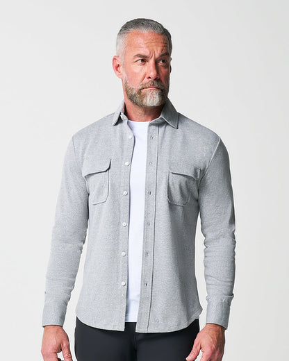 Patch Pocket Button Down - Light Grey | State & Liberty Dress Shirts