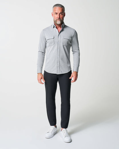 Patch Pocket Button Down - Light Grey | State & Liberty Dress Shirts