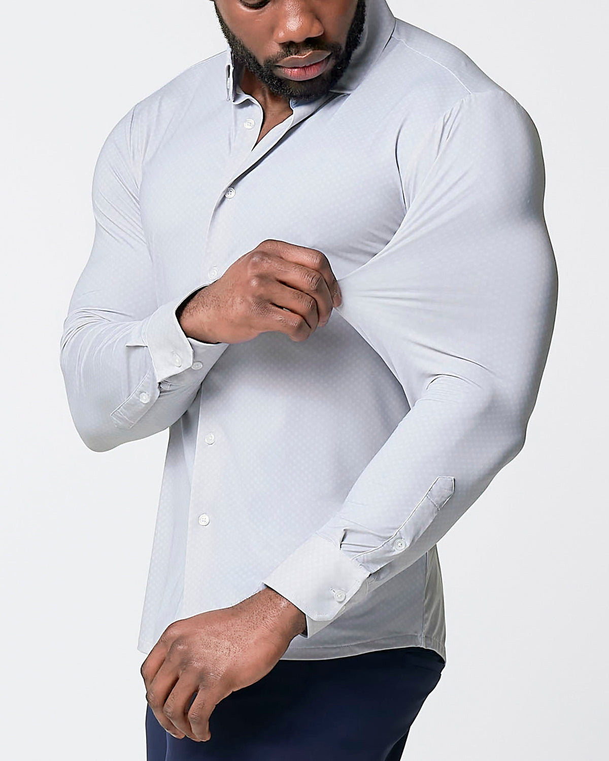 "The Larson" Sport Shirt - Grey & Big Dot | State & Liberty Dress Shirts