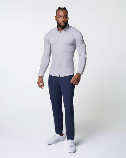 "The Larson" Sport Shirt - Grey & Big Dot | State & Liberty Dress Shirts