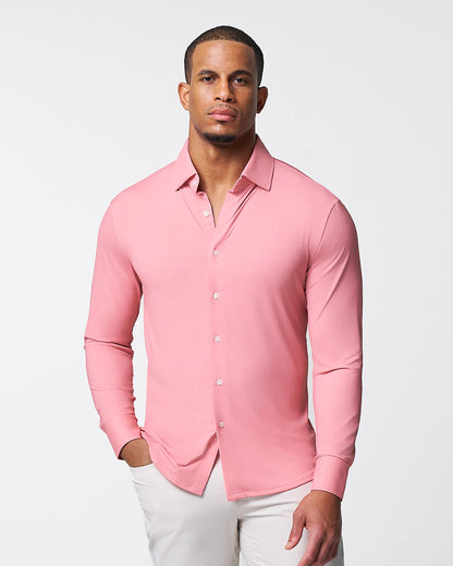 "The Daytona" Sport Shirt - Abstract Pink Mini Dot Print | State & Liberty Dress Shirts