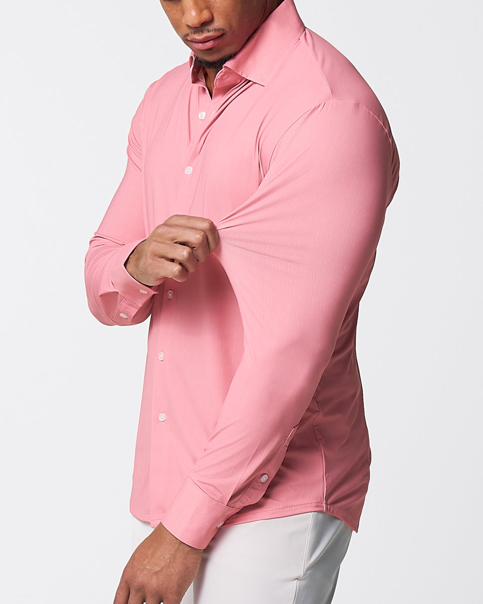 "The Daytona" Sport Shirt - Abstract Pink Mini Dot Print | State & Liberty Dress Shirts