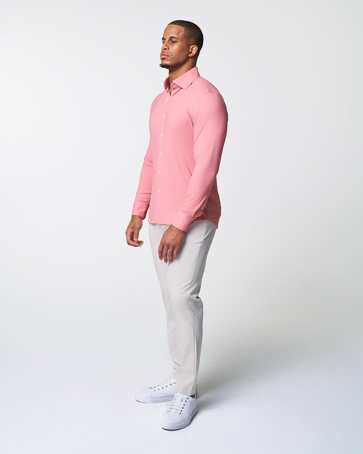 "The Daytona" Sport Shirt - Abstract Pink Mini Dot Print | State & Liberty Dress Shirts