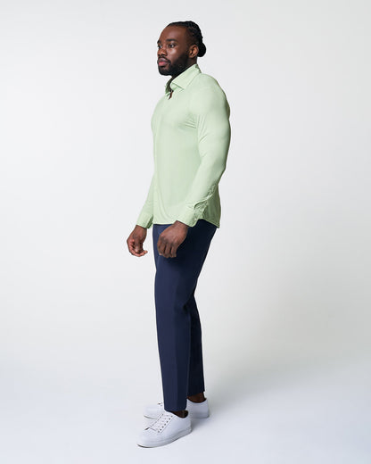 "The Labonte" Sport Shirt - Green & Turquoise Mini Check | State & Liberty Dress Shirts