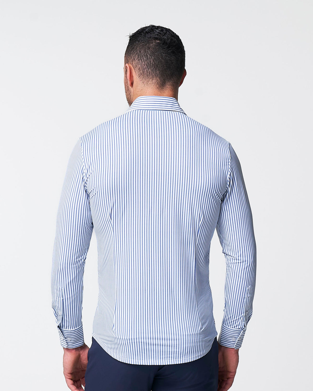 "The Wilfred" Sport Shirt - Blue & White Striped | State & Liberty Dress Shirts