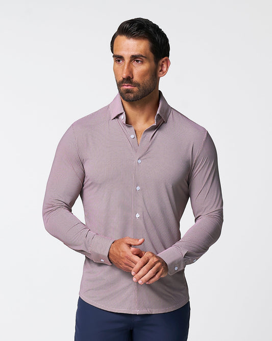 "The Colt" Sport Shirt - Deep Purple Microcheck | State & Liberty Dress Shirts