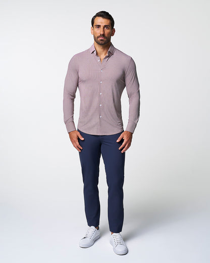 "The Colt" Sport Shirt - Deep Purple Microcheck | State & Liberty Dress Shirts