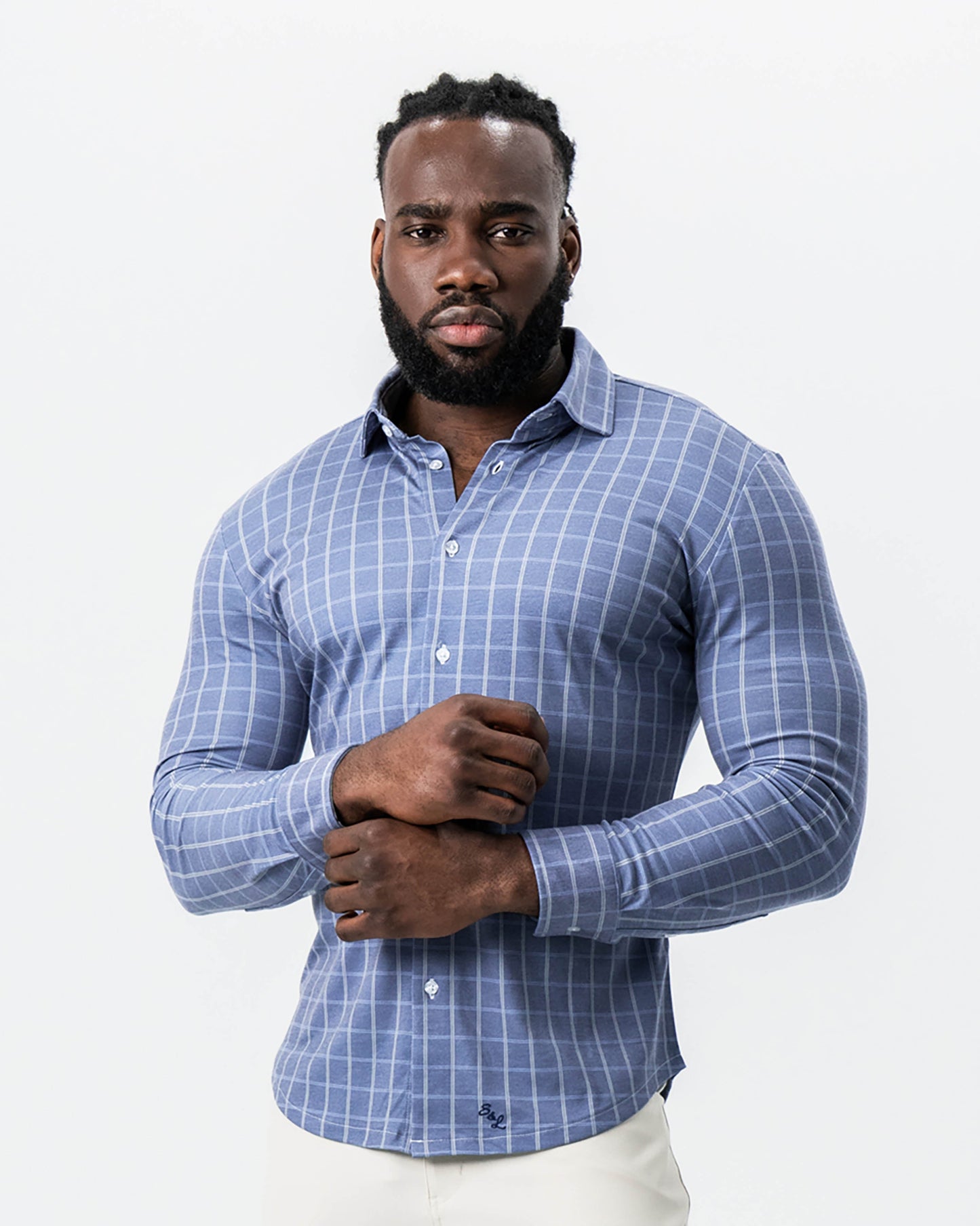 "The Davy" Navy, Light Blue, and Cream Button Down | State & Liberty Dress Shirts