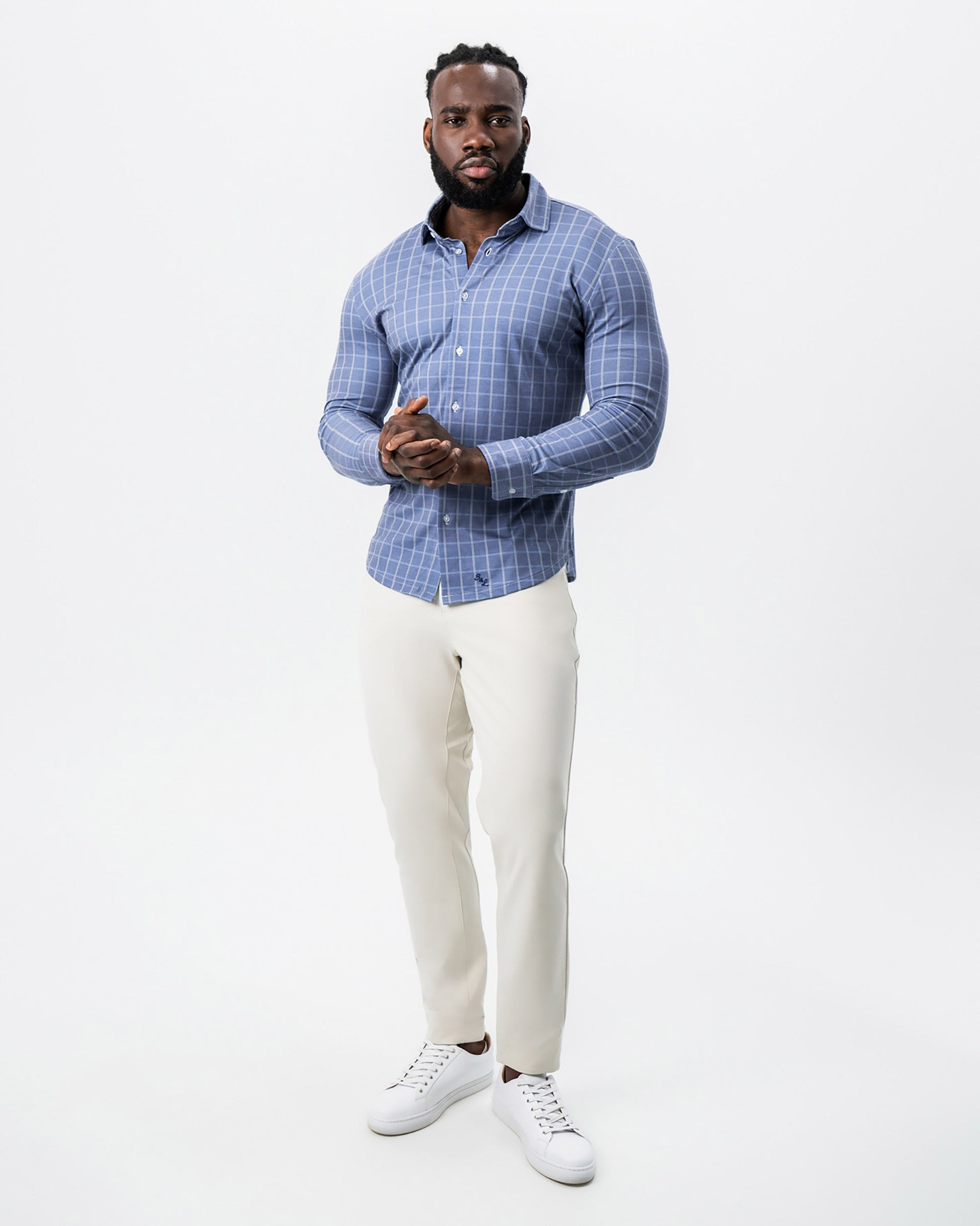 "The Davy" Navy, Light Blue, and Cream Button Down | State & Liberty Dress Shirts