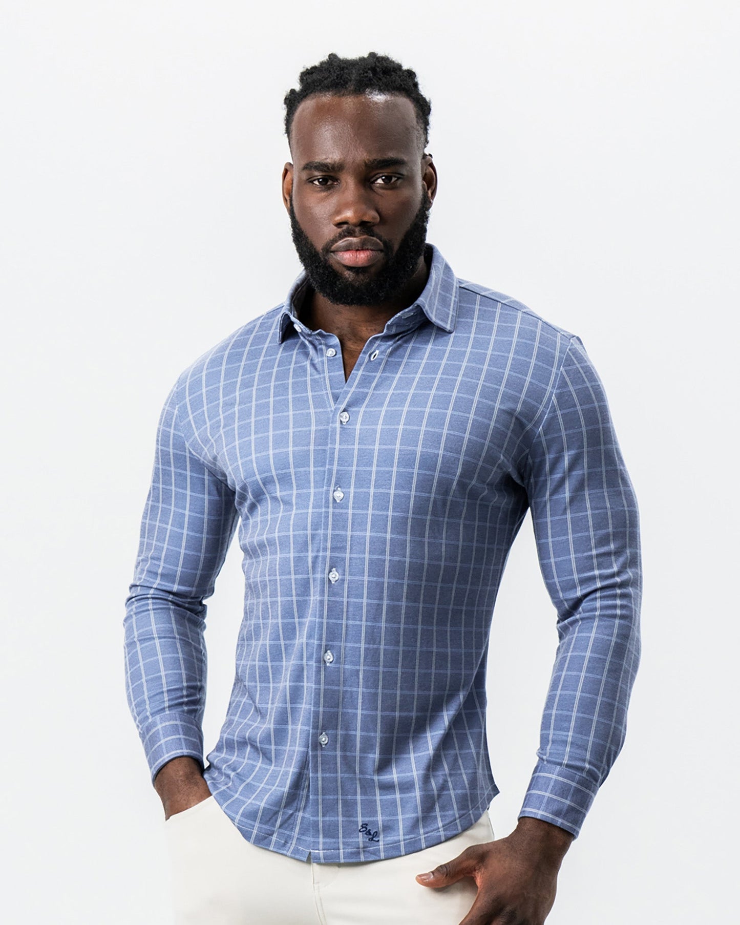 "The Davy" Navy, Light Blue, and Cream Button Down | State & Liberty Dress Shirts
