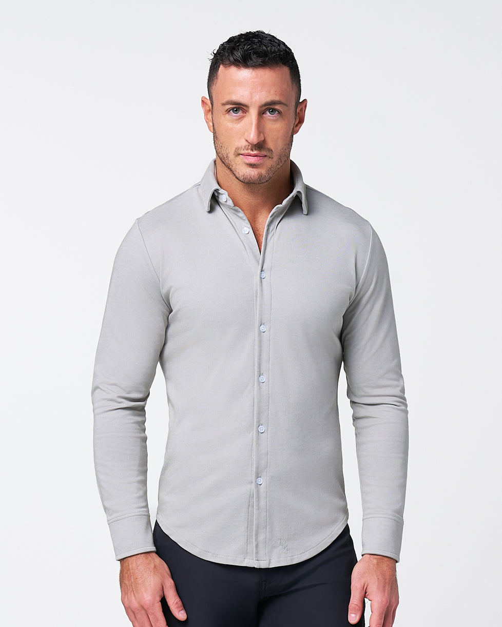 "The Omaha" Sandstone Pique Button Down | State & Liberty Dress Shirts