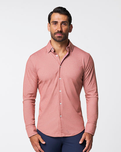 "The Jace" Maroon Pique Button Down | State & Liberty Dress Shirts