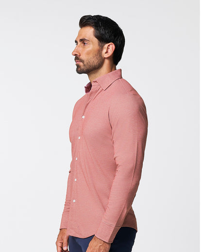 "The Jace" Maroon Pique Button Down | State & Liberty Dress Shirts