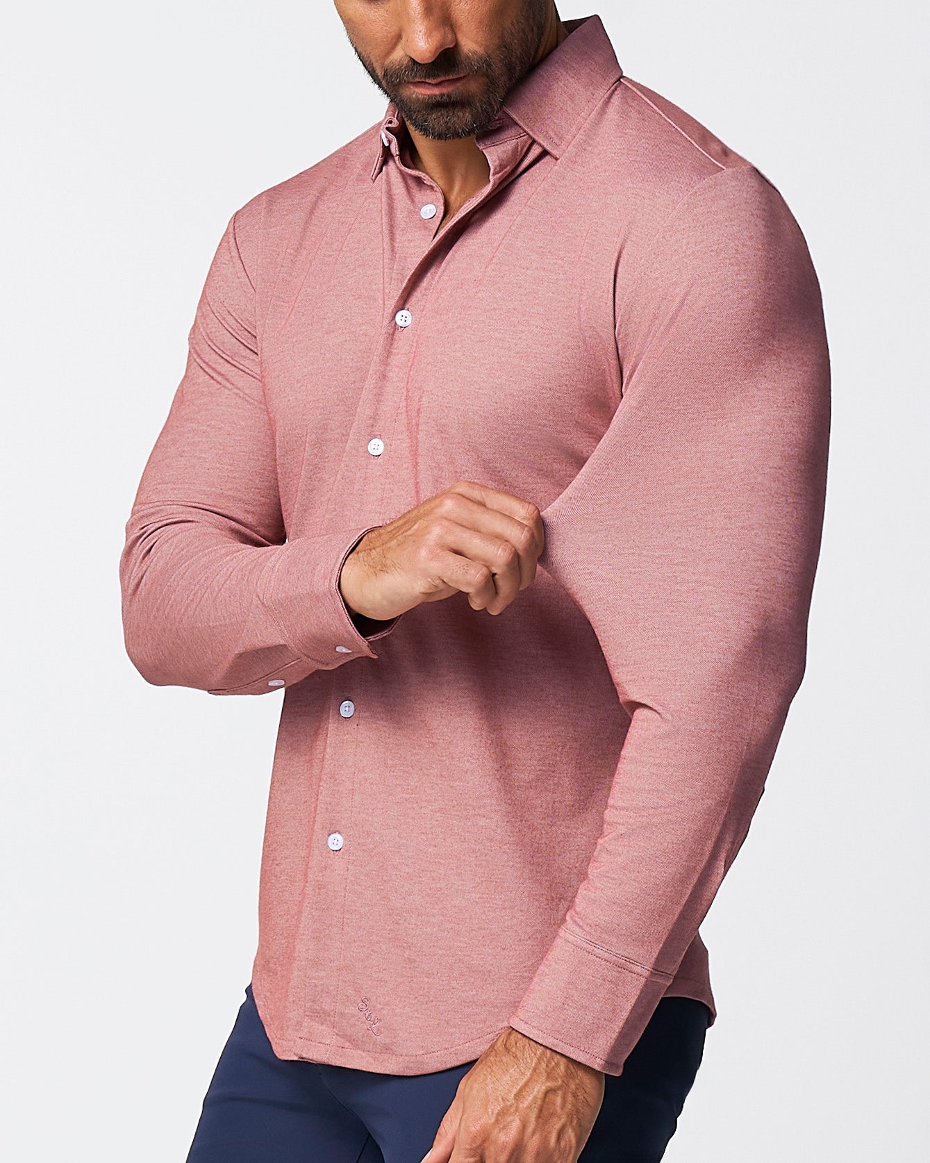 "The Jace" Maroon Pique Button Down | State & Liberty Dress Shirts