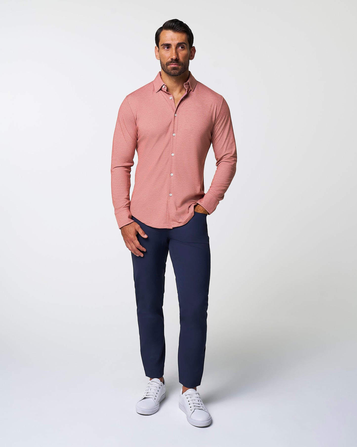 "The Jace" Maroon Pique Button Down | State & Liberty Dress Shirts